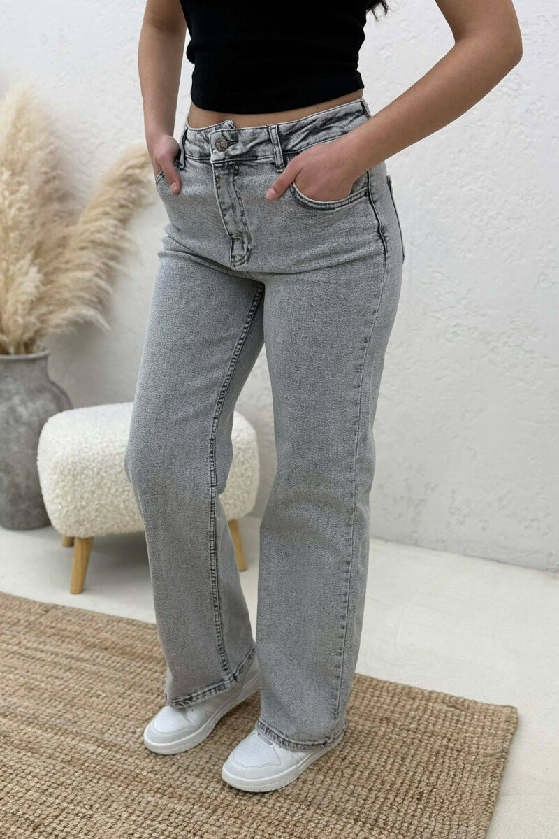 ONE COLOR SIMPLE WOMAN JEANS LIGHT GREY/GZ - 2