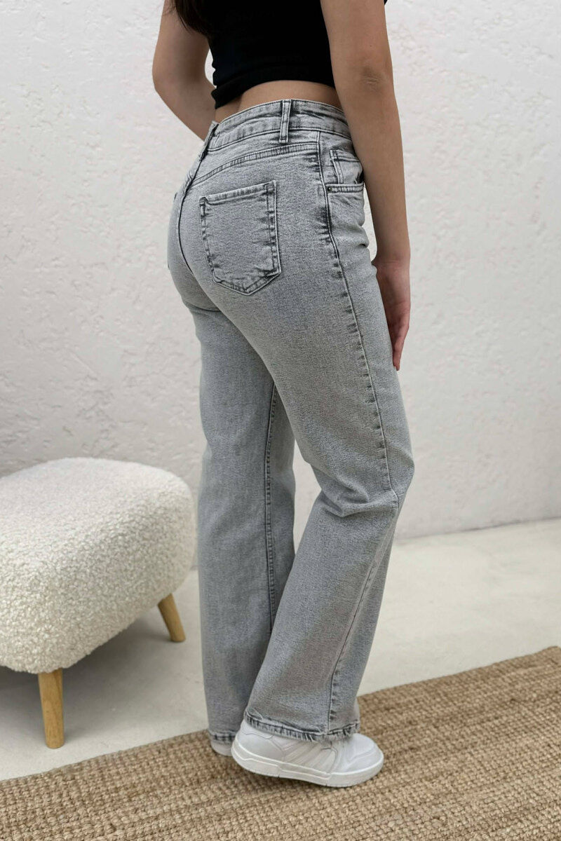 ONE COLOR SIMPLE WOMAN JEANS LIGHT GREY/GZ - 4
