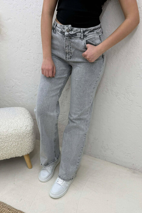 ONE COLOR SIMPLE WOMAN JEANS LIGHT GREY/GZ - 5