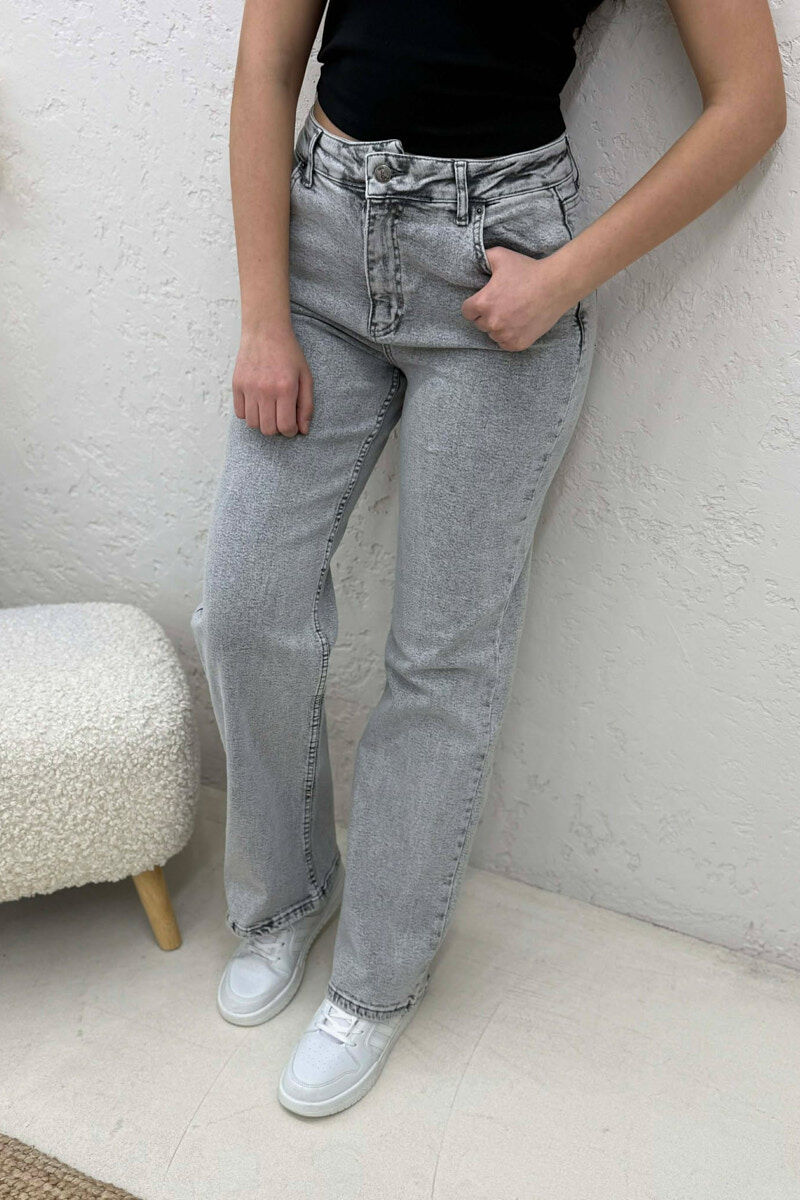 ONE COLOR SIMPLE WOMAN JEANS LIGHT GREY/GZ - 5
