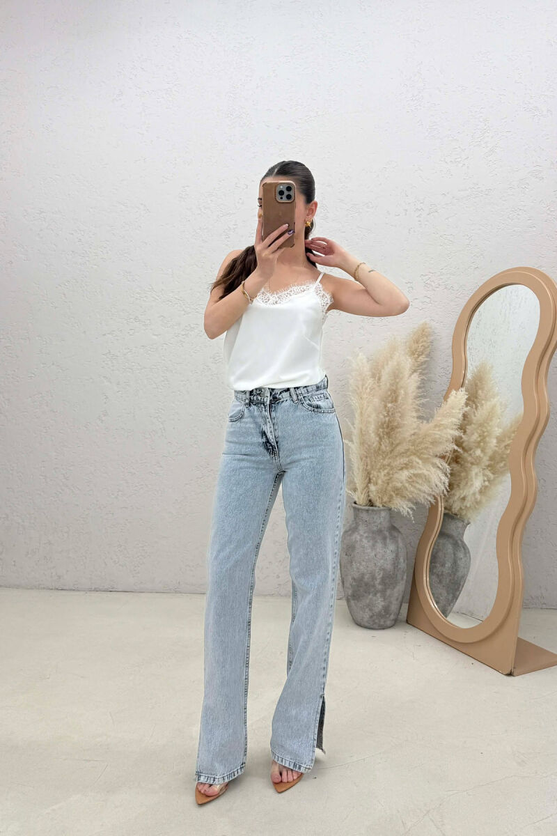 ONE COLOR SIMPLE WOMAN JEANS LIGHTBLUE/BZ - 2
