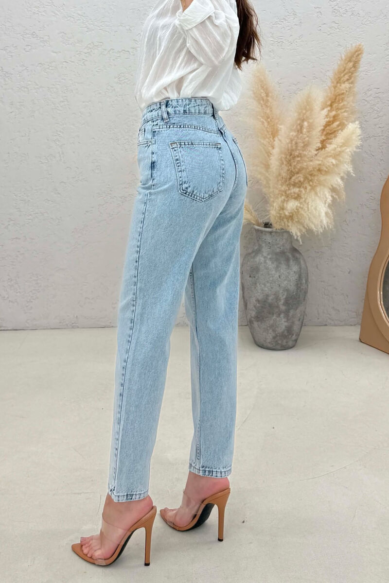 ONE COLOR SIMPLE WOMAN JEANS LIGHTBLUE/BZ - 3