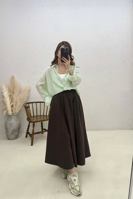 ONE COLOR SIMPLE WOMAN SHIRT MINT/MENTE - 3