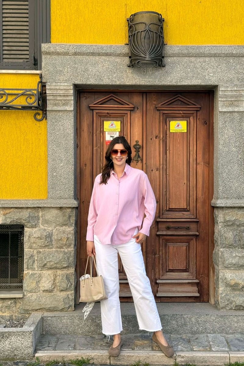 ONE COLOR SIMPLE WOMAN SHIRT PURPLE/LEJLA - 4