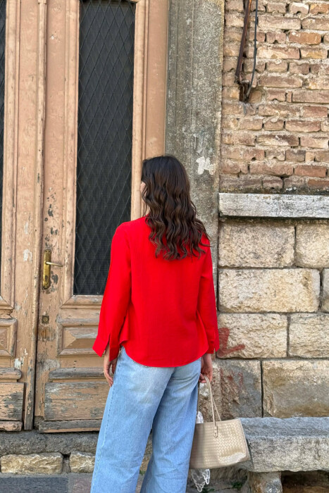 ONE COLOR SIMPLE WOMAN SHIRT RED/E KUQE - 3