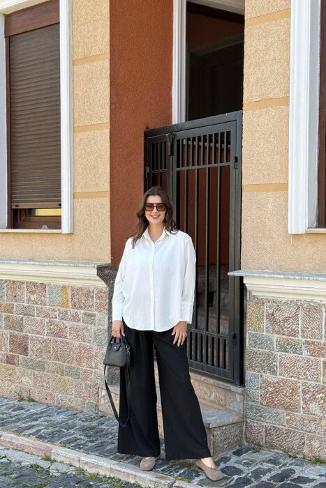 ONE COLOR SIMPLE WOMAN SHIRT WHITE-E BARDHE - 4