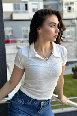 ONE COLOR SIMPLE WOMAN SHIRT WHITE-E BARDHE 