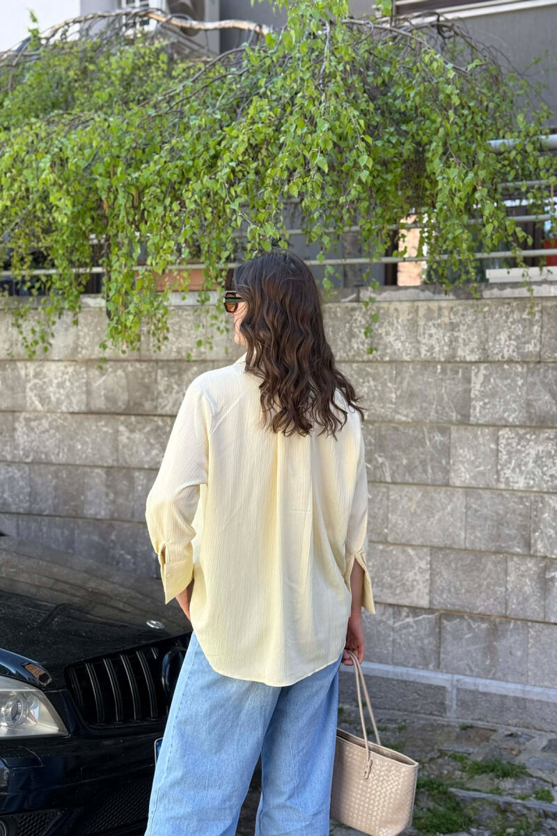ONE COLOR SIMPLE WOMAN SHIRT YELLOW/E VERDHE - 3
