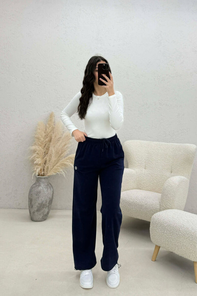 ONE COLOR SIMPLE WOMAN SWEATPANTS BLUE/BLU - 1