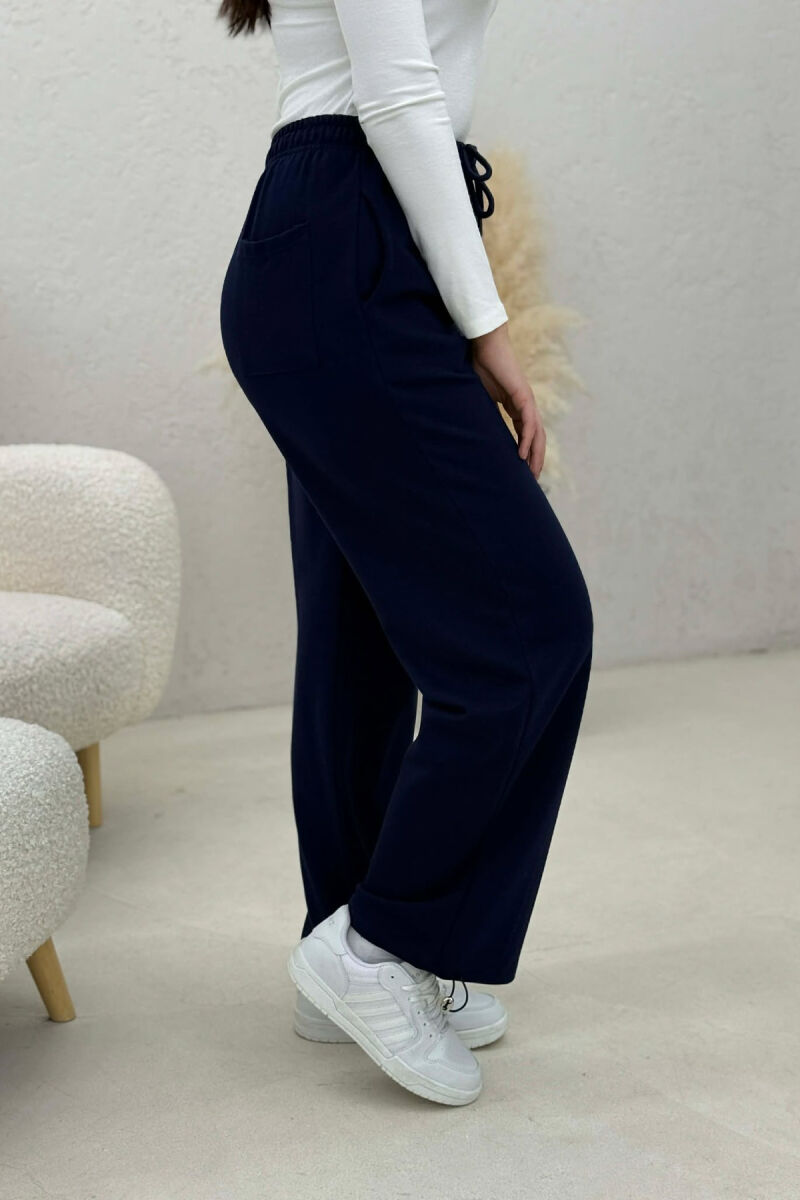 ONE COLOR SIMPLE WOMAN SWEATPANTS BLUE/BLU - 5