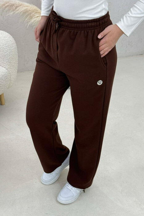 ONE COLOR SIMPLE WOMAN SWEATPANTS BROWN/KAFE - 2