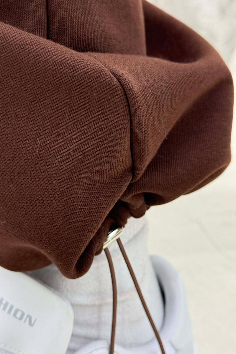 ONE COLOR SIMPLE WOMAN SWEATPANTS BROWN/KAFE - 3