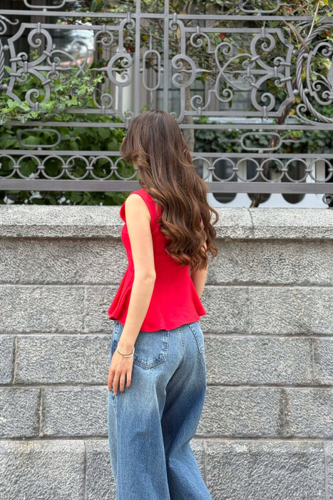 ONE COLOR SIMPLE WOMAN TANK TOP RED/E KUQE - 4