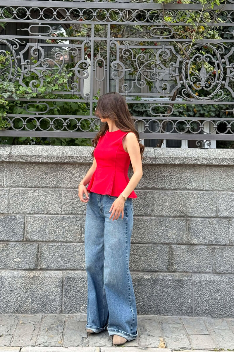 ONE COLOR SIMPLE WOMAN TANK TOP RED/E KUQE - 5