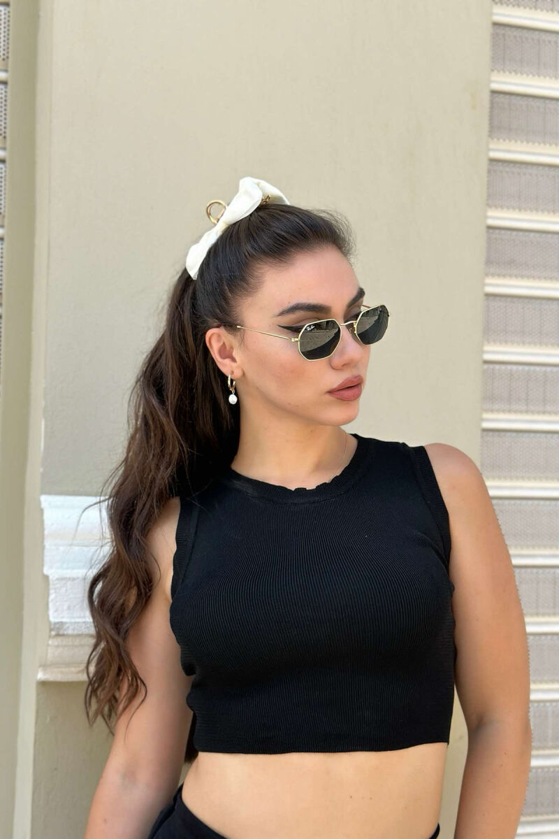 ONE COLOR SIMPLE WOMAN TOP BLACK/ E ZEZE - 2