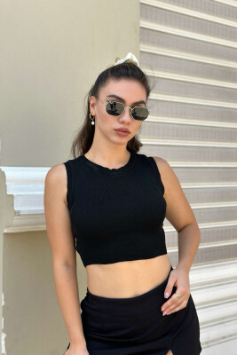 ONE COLOR SIMPLE WOMAN TOP BLACK/ E ZEZE 