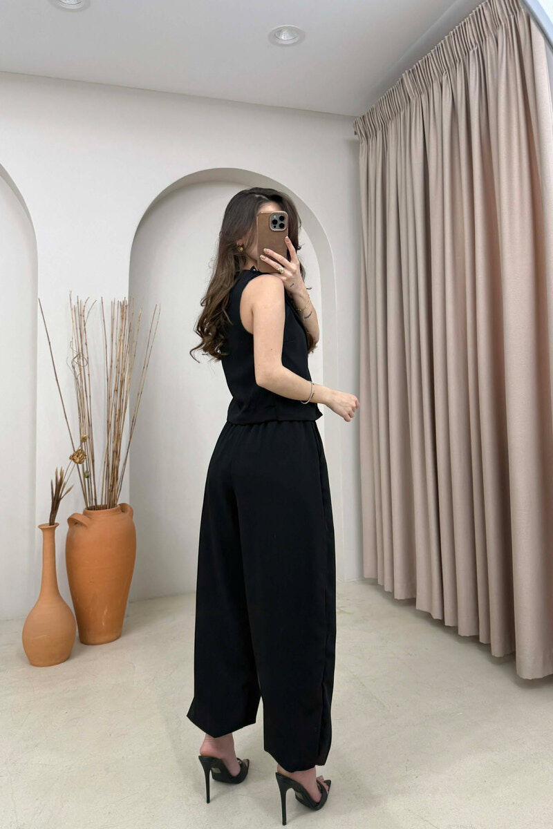 ONE COLOR SIMPLE WOMAN VEST BLACK/ E ZEZE - 3