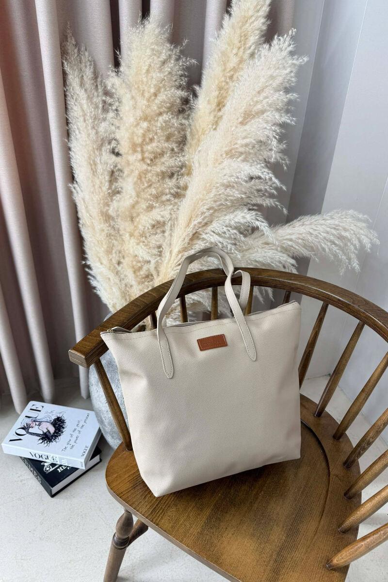 ONE COLOR SIMPLE WOMEN BAG BEIGE/BEZHE - 4