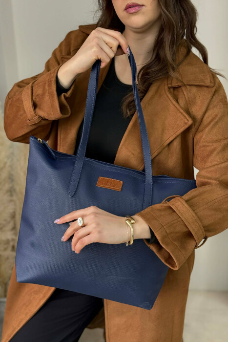 ONE COLOR SIMPLE WOMEN BAG BLUE/BLU - KLAUDIO FASHION