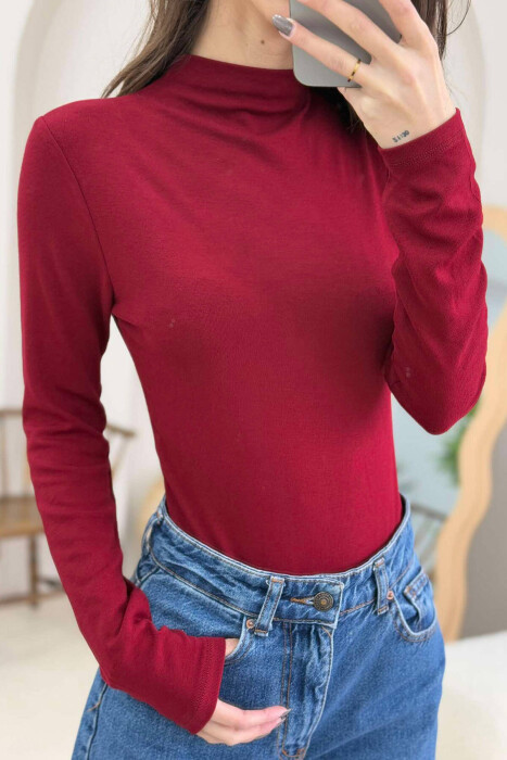 ONE COLOR SIMPLE WOMEN BODY BURGUNDY/VISHNJE 