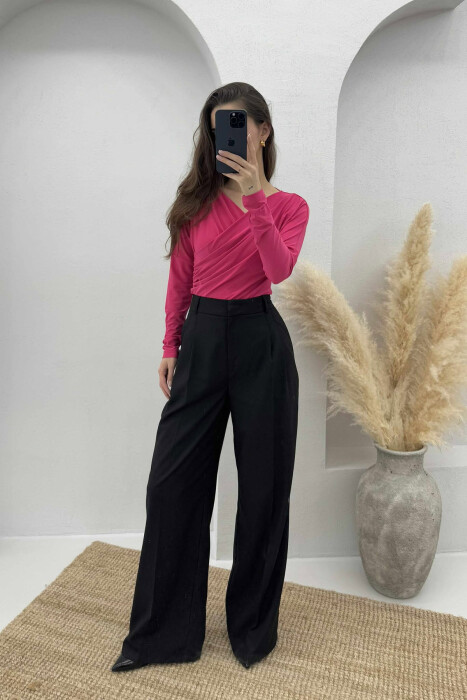 ONE COLOR SIMPLE WOMEN BODY FUCHSIA/CIKLAMI - KLAUDIO FASHION