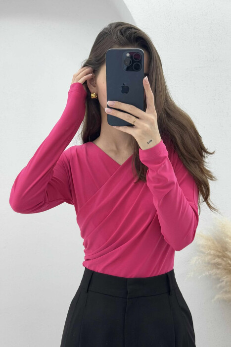 ONE COLOR SIMPLE WOMEN BODY FUCHSIA/CIKLAMI - KLAUDIO FASHION