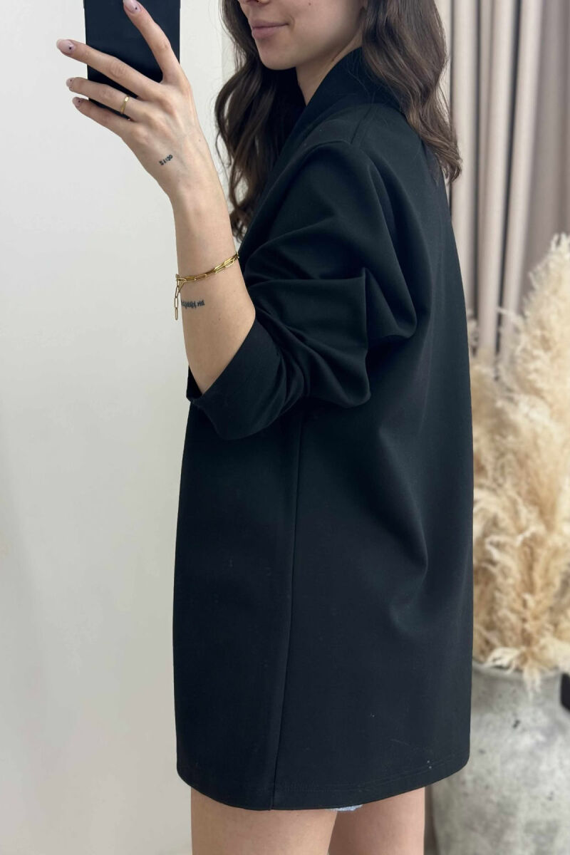 ONE COLOR SIMPLE WOMEN SHIRT BLACK/ E ZEZE - 4