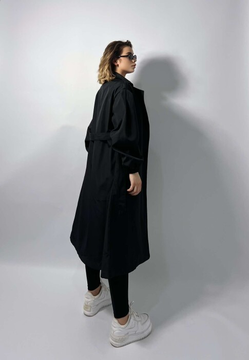 ONE COLOR SIMPLE WOMEN JACKET BLACK/ E ZEZE - 4