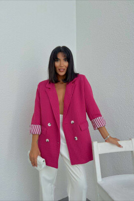 ONE COLOR SIMPLE WOMEN JACKET FUCHSIA/CIKLAMI 