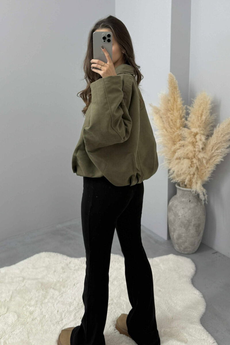 ONE COLOR SIMPLE WOMEN JACKET GREEN/JESHILE - 2