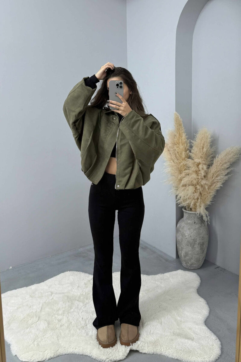 ONE COLOR SIMPLE WOMEN JACKET GREEN/JESHILE - 9