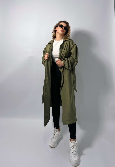 ONE COLOR SIMPLE WOMEN JACKET GREEN/JESHILE - 2