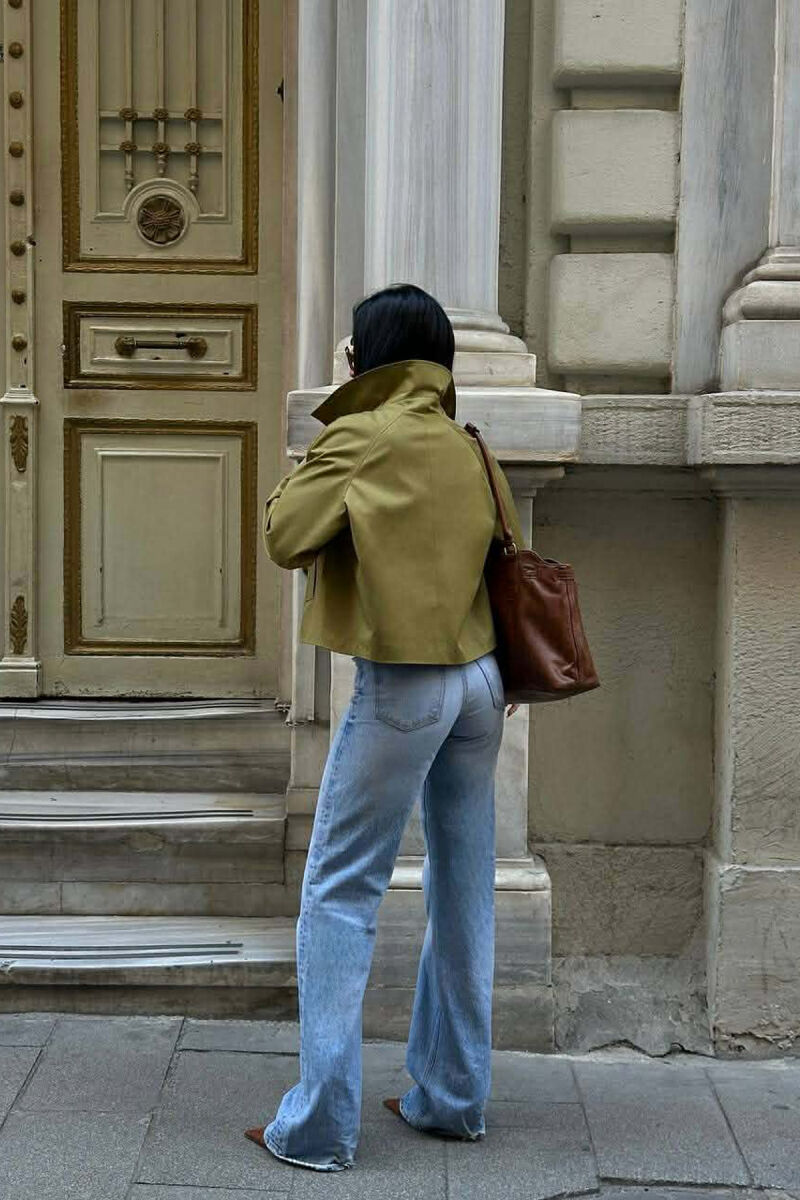 ONE COLOR SIMPLE WOMEN JACKET OLIVE/ULLI - 2