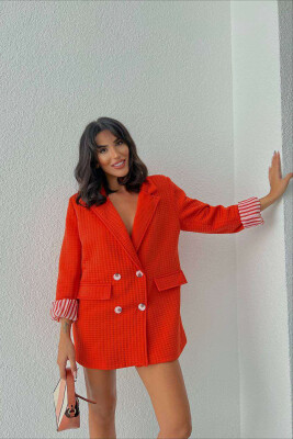 ONE COLOR SIMPLE WOMEN JACKET ORANGE/PORTOKALLI 