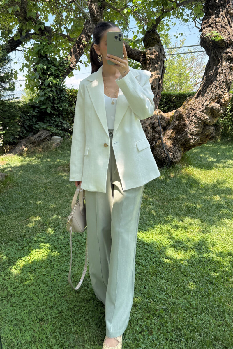 ONE COLOR SIMPLE WOMEN JACKET WHITE-E BARDHE - 5