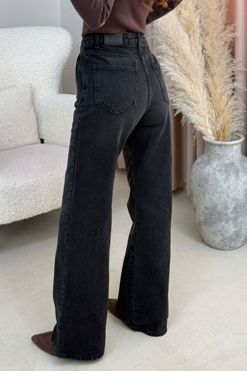 ONE COLOR SIMPLE WOMEN JEANS BLACK/ E ZEZE - 4