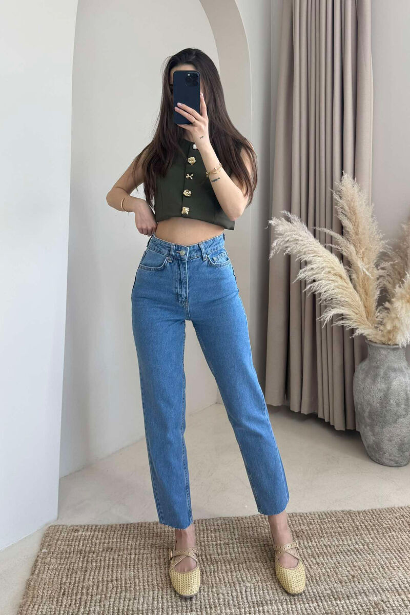 ONE COLOR SIMPLE WOMEN JEANS BLUE/BLU - 2