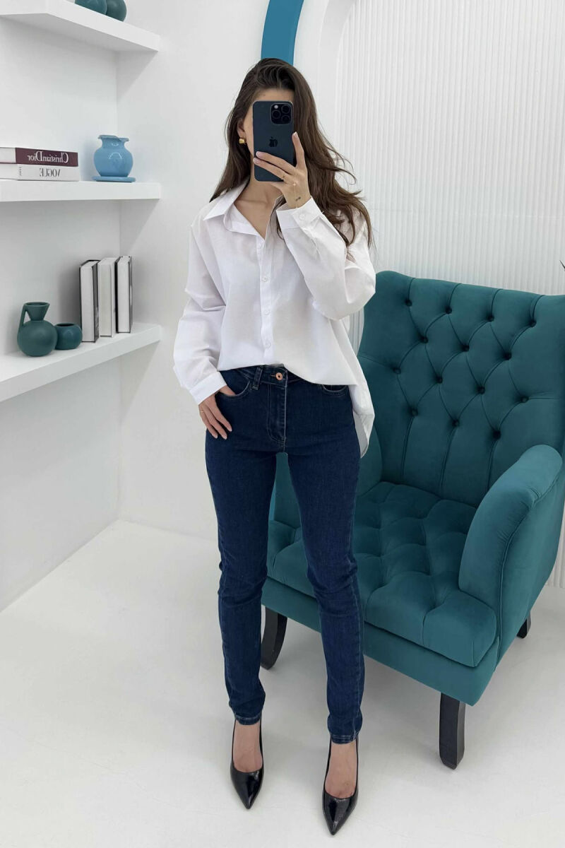 ONE COLOR SIMPLE WOMEN JEANS BLUE/BLU - 1