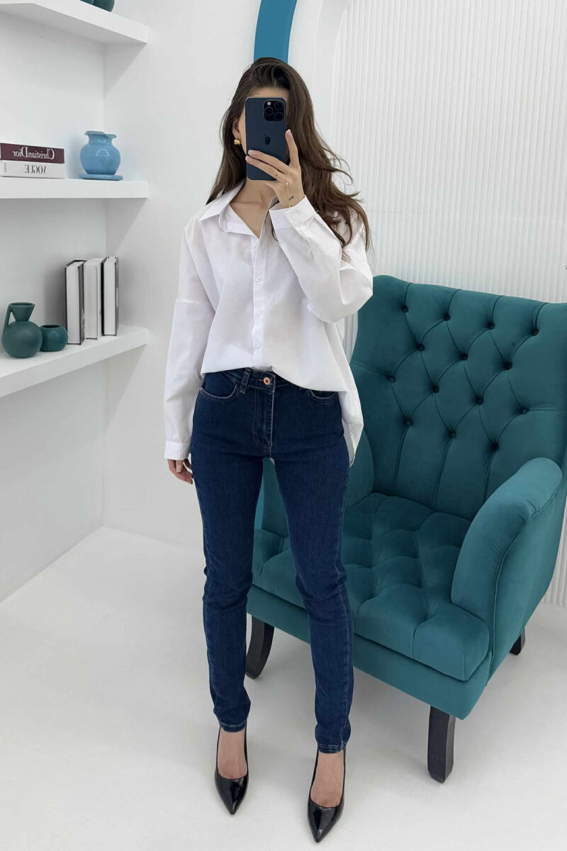 ONE COLOR SIMPLE WOMEN JEANS BLUE/BLU - 2