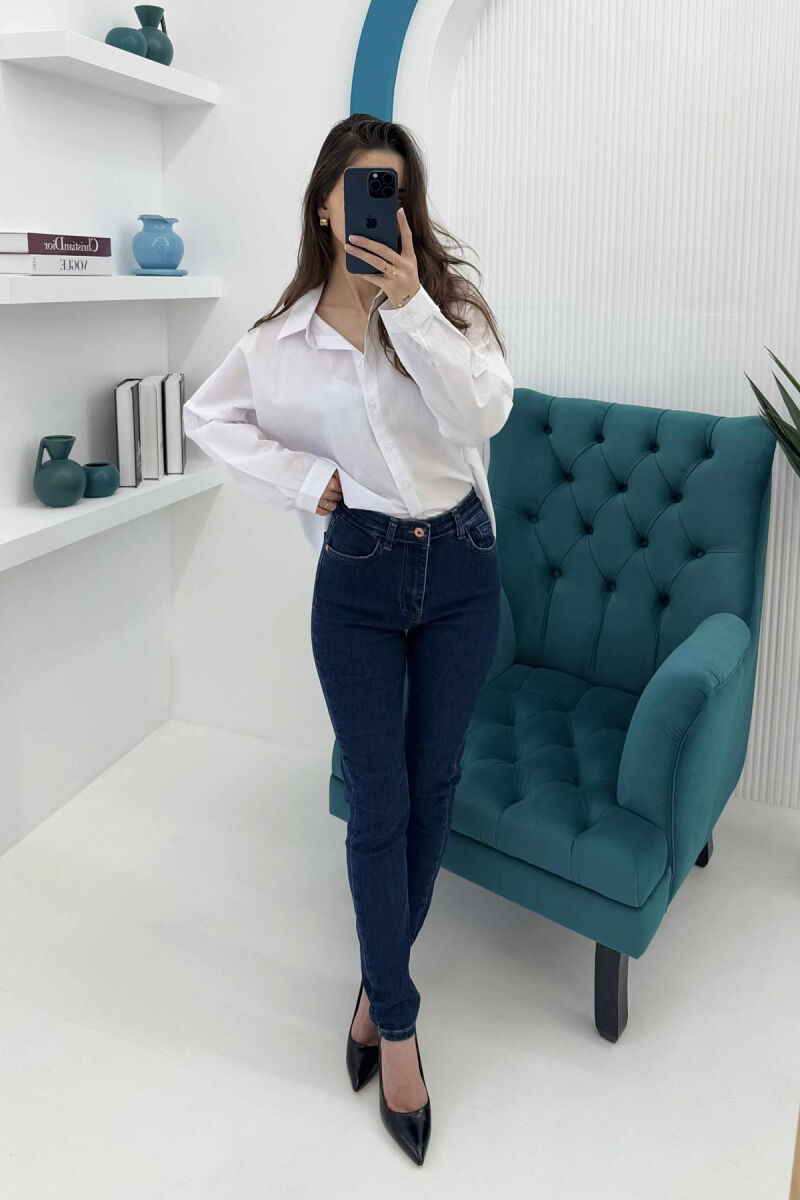 ONE COLOR SIMPLE WOMEN JEANS BLUE/BLU - 3