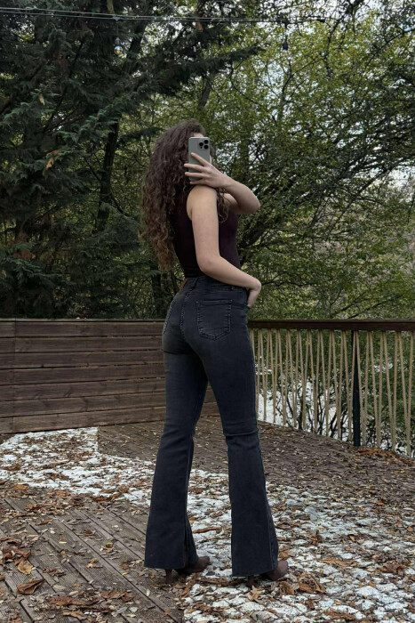 ONE COLOR SIMPLE WOMEN JEANS DARK GREY/GEE - 3