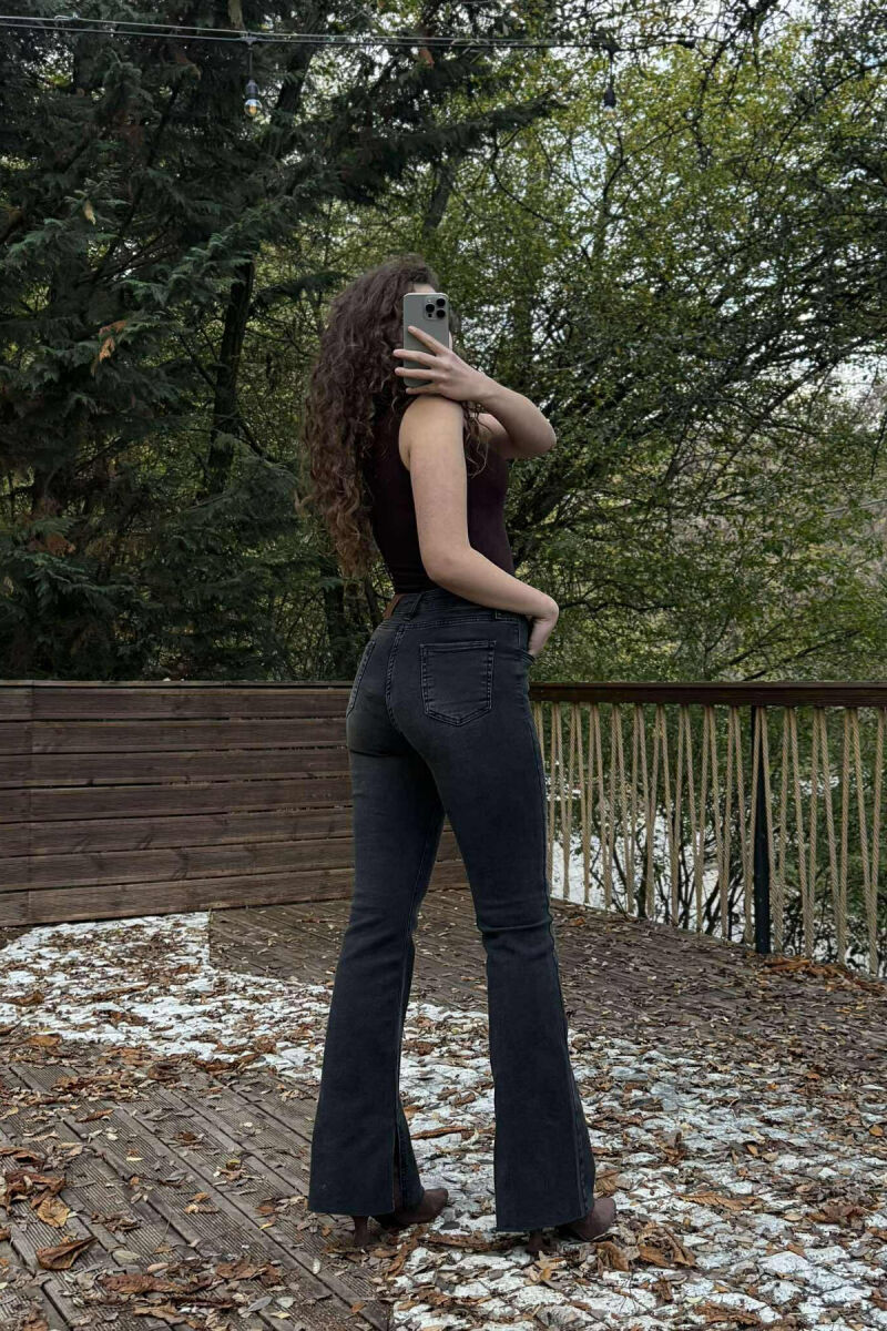 ONE COLOR SIMPLE WOMEN JEANS DARK GREY/GEE - 3