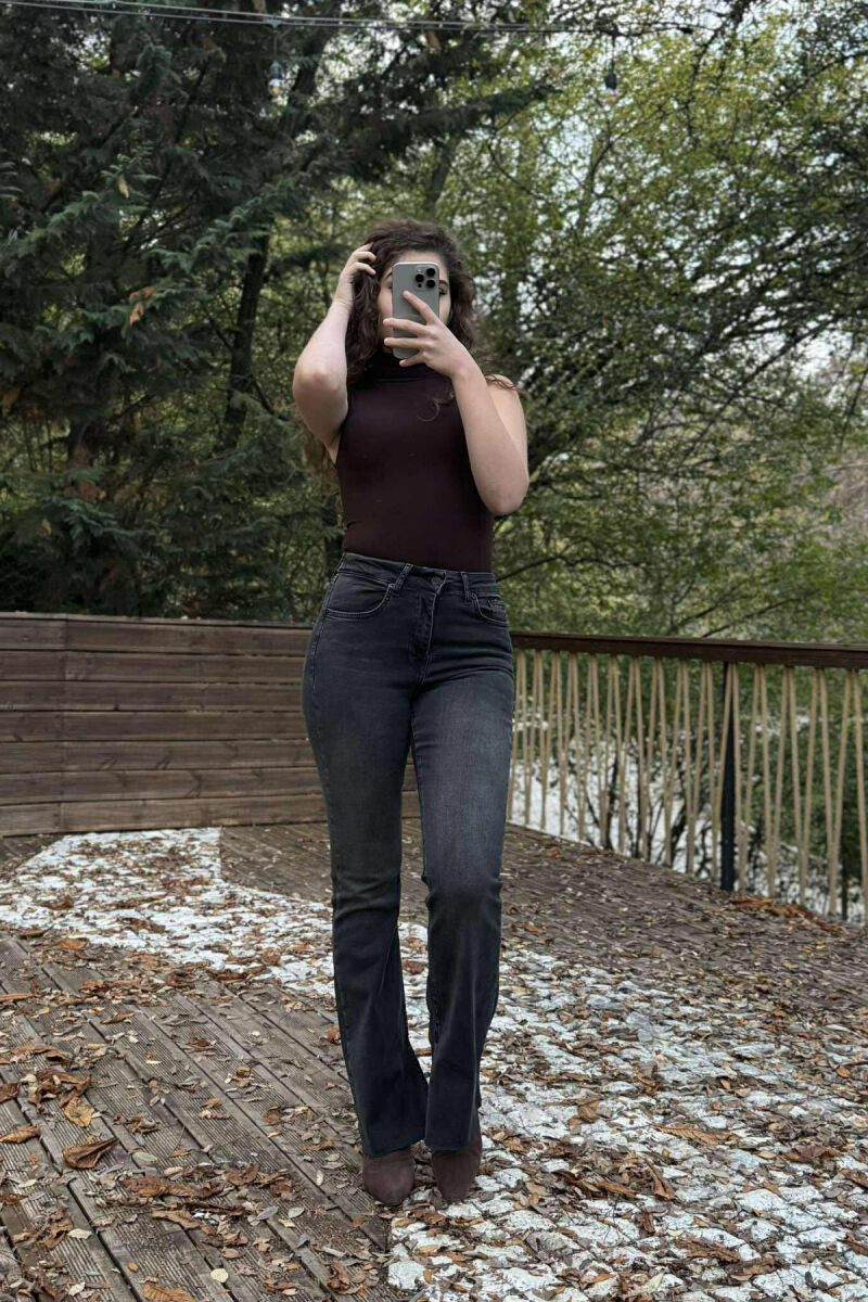 ONE COLOR SIMPLE WOMEN JEANS DARK GREY/GEE - 11