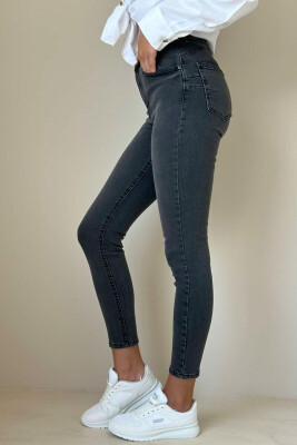 ONE COLOR SIMPLE WOMEN JEANS DARK GREY/GEE 