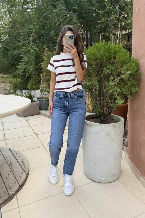 ONE COLOR SIMPLE WOMEN JEANS LIGHTBLUE/BZ - 