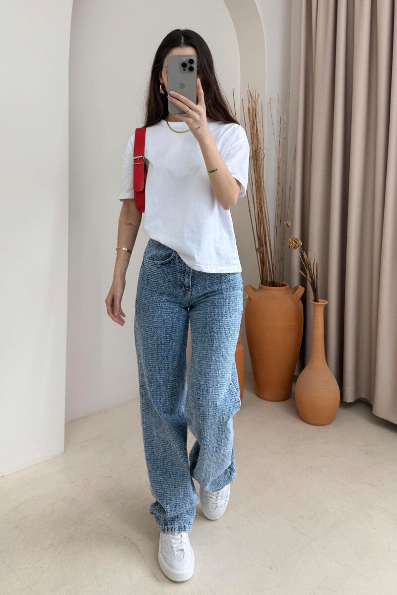 ONE COLOR SIMPLE WOMEN JEANS LIGHTBLUE/BZ - 1