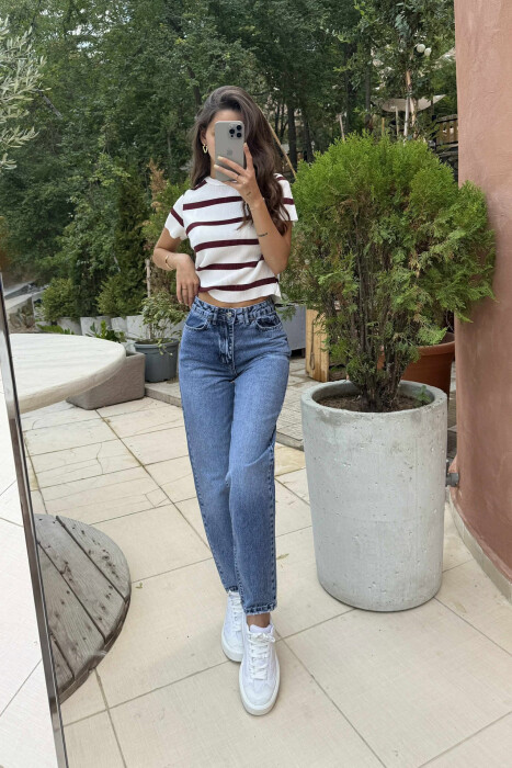 ONE COLOR SIMPLE WOMEN JEANS LIGHTBLUE/BZ - 2