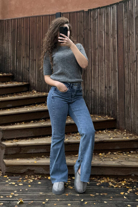 ONE COLOR SIMPLE WOMEN JEANS LIGHTBLUE/BZ - 3