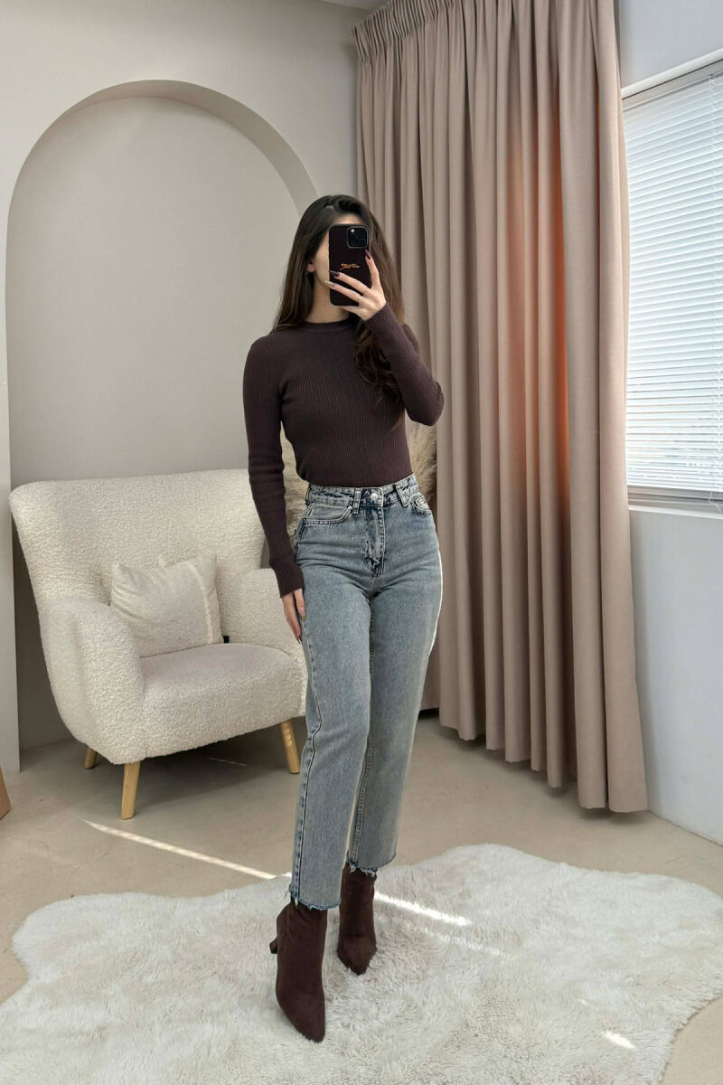 ONE COLOR SIMPLE WOMEN JEANS LIGHTBLUE/BZ - 1