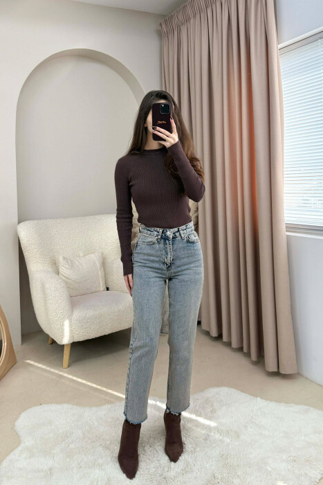 ONE COLOR SIMPLE WOMEN JEANS LIGHTBLUE/BZ - 2